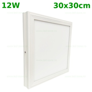Panou LED 12W 30x30cm Aplicat Alb - Img 1