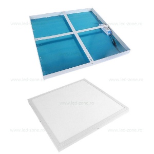 Panou LED 48W 60x60cm Aplicat Argintiu - Img 3