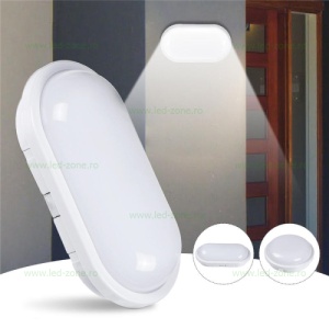 Plafoniera LED 10W Exterior Ovala Alba - Img 3