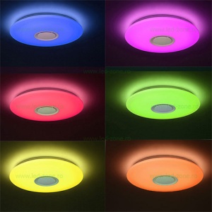 Plafoniera LED 72W RGBW Difuzor Bluetooth Telecomanda