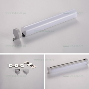 Profil Aluminiu Suspendat Dispersor Mat Cilindru 2M 19MM - Img 2
