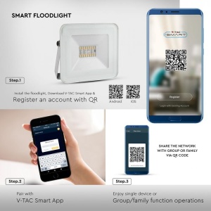 Proiector LED 20W RGB+CCT Smart Bluetooth  - Img 9