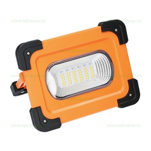 Proiector LED 30W Solar Acumulator USB Police