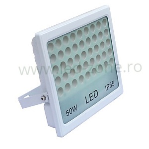Proiector LED 50W 220V Slim Alb