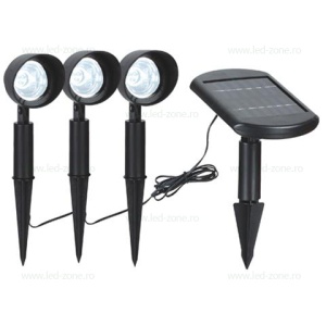 Proiector LED Gradina Solar Set 3 Bucati MAGIC