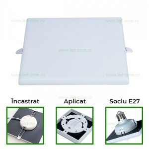 Spot LED 14W Patrat Mat Frameless 3in1