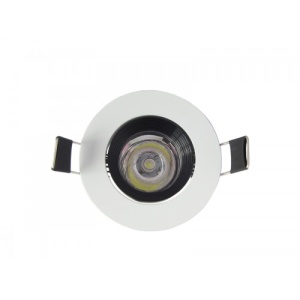 Spot LED 1x1W Rotund Mobil Alb 220V