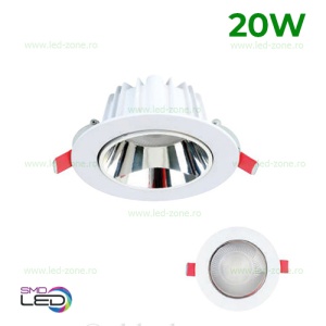 Spot LED 20W Rotund Alb Lucia - Img 1