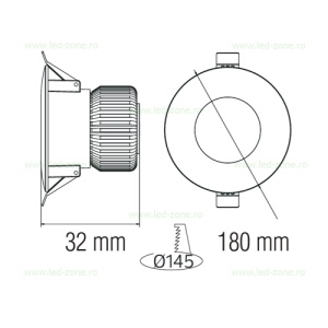Spot LED 24W Rotund Mat Alb ALEXA - Img 3