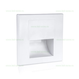 Spot LED 2W Patrat Alb Trepte