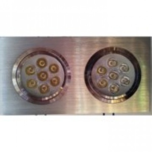 Spot LED 2x7W Dreptunghiular Mobil Argintiu - Img 2
