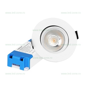 Spot LED 6W Rotund Alb Incastrat Dimabil Alb Cald - Img 1