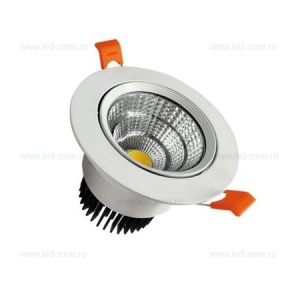 Spot LED 7W COB Rotund Mobil Alb - Img 1