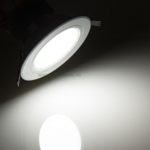 Spot LED 9W Rotund Mat Alb - Argintiu
