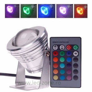 Spot LED Exterior 10W Rotund RGB Lupa 12V