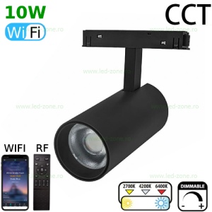 Spot LED Magnetic 10W Cilindric Negru CCT RF WIFI - Img 1