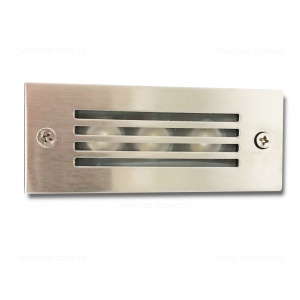 Spot LED Trepte 3x1W 220V Inox Grila LZ6006