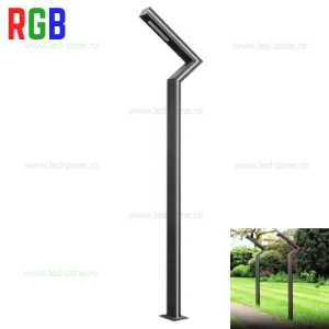 Stalp Iluminat LED 30W + 20W Ornamental RGB cu Telecomanda 3.5M