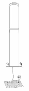 Stalp LED 11W 90cm FIUMICINO - Img 3