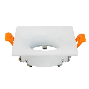 Suport Incastrat 1 Bec Spot LED GU10 Patrat Alb KARANFIL