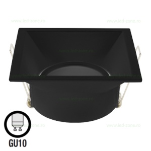 Suport Incastrat 1 Bec Spot LED GU10 Patrat MEYAN - Img 3