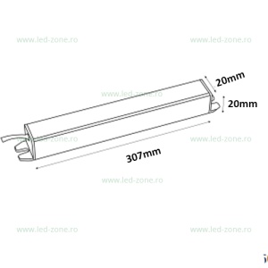 Sursa Alimentare Banda LED 12V 60W IP67 Waterproof Bagheta - Img 2