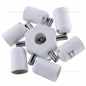 Adaptor soclu bec 7xE27 - Img 4