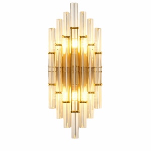 Aplica 2 Socluri  E14 Aurie Cristal ELDER/GD