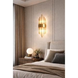 Aplica 2 Socluri  E14 Aurie Cristal GILLIS2W/GD