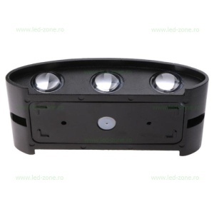 Aplica LED 2x3W Exterior Negru LZ2056-6 RGB Dinamic