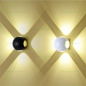 Aplica LED 4x1W Exterior Sfera Negru - Img 3