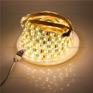 Banda LED 5025 120 SMD/ML Interior Dual White CCT 12V 4 Fire