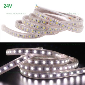 Banda LED 5050 60 SMD/ML Furtun Silicon 24V - Img 1