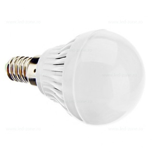 Bec LED E14 3W Glob Mat Plastic - Img 1
