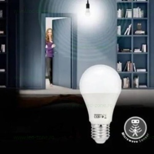 Bec LED E27 10W Senzor Miscare Force