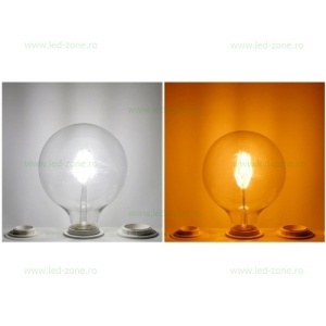 Bec LED E27 12W Filament Glob Clar G95