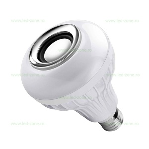Bec LED E27 12W RGB Muzical Bluetooth Telecomanda - Img 2