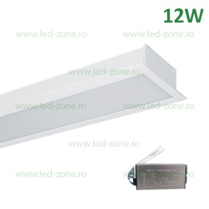 Corp Iluminat LED 12W 60cm Incastrabil Liniar EL-S48 Alb Emergenta