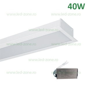 Corp Iluminat LED 40W 120cm Incastrabil Liniar EL-S48 Alb Emergenta