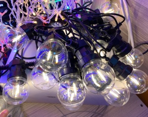 Ghirlanda 10M cu 20 Becuri LED Filament Glob Clar