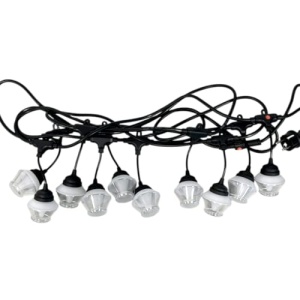 Ghirlanda 5M cu 10 Becuri LED IP65 Suspendate