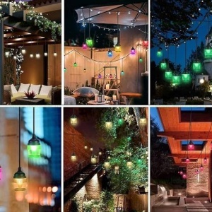 Ghirlanda LED 18M 12W cu 24 de Becuri RGB PARADISE