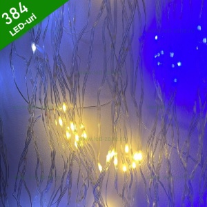 Instalatie LED Perdea Ploaie Flash 8x1m 384 LED Fir Alb - Img 1
