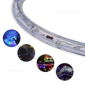 Instalatie LED SMD Furtun Diverse Culori Efect Ploaie 10m - Img 2