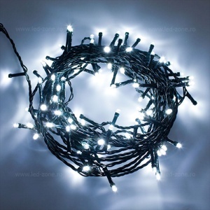 Instalatie Pom Craciun 100 LED-uri Exterior Fir Negru