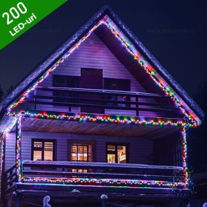 Instalatie Pom Craciun 200 LED-uri Exterior Fir Negru Cauciucat LZ5836