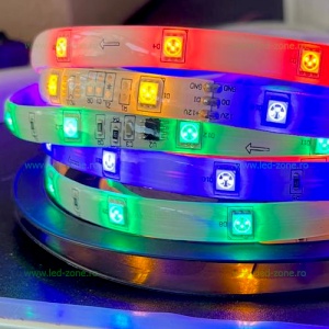 Kit Banda LED 5050 Rola 5m RGB Silicon Digitala - Img 2
