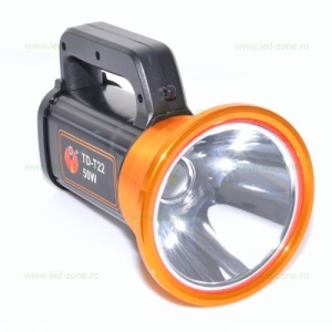 Lanterna LED De Mana 50W cu Acumulator 220V