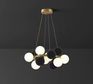 Lustra 16 Socluri G9 LZ9031-16 Negru - Img 2