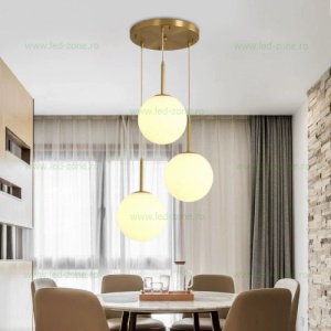 Lustra 3 Socluri E27 Aurie LZ159-3